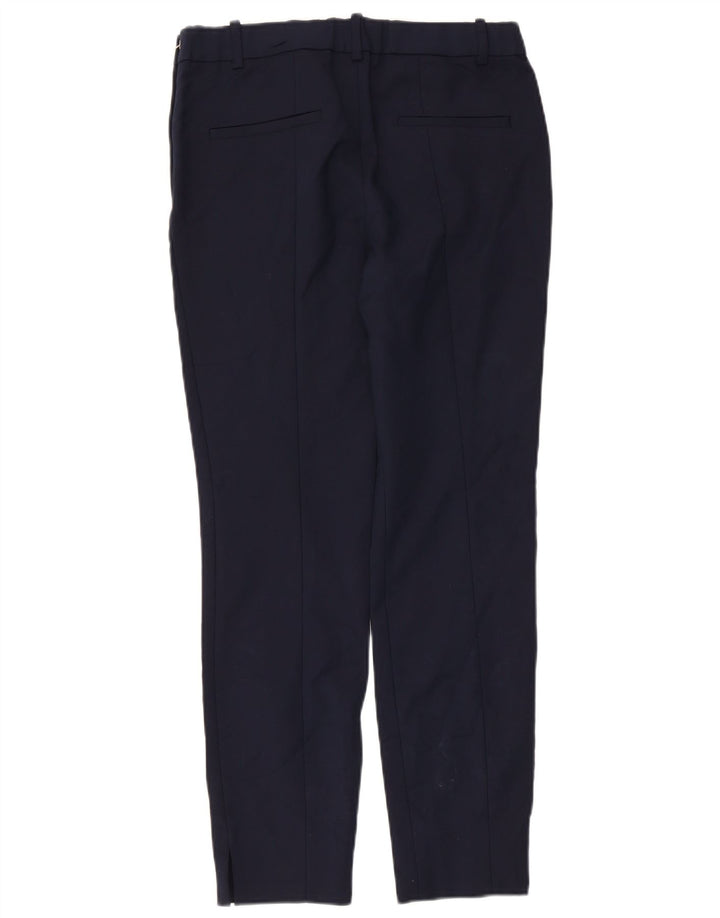 Zara Pantalon Slim Casual Femme Moyen W30 L27 Bleu Marine