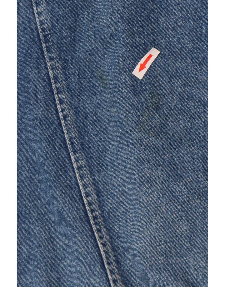 CLARK Veste en Jean Homme UK 40 Grand Bleu Patchwork