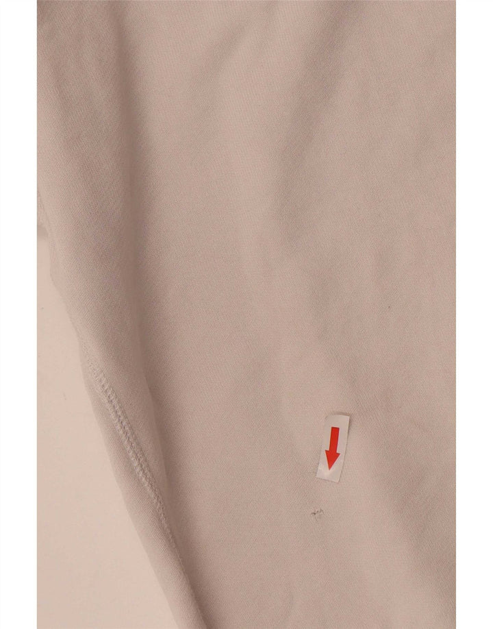 Adidas Sweat-shirt surdimensionné pour femme UK 10 Petit coton blanc