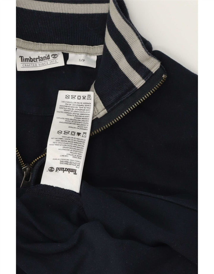 Timberland Sweat-shirt à col zippé pour homme Petit coton bleu marine