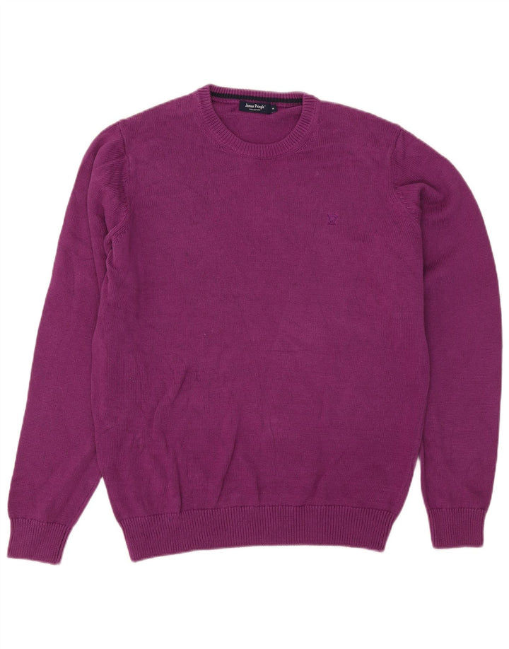 JAMES PRINGLE Pull Col Rond Homme Violet Moyen Coton