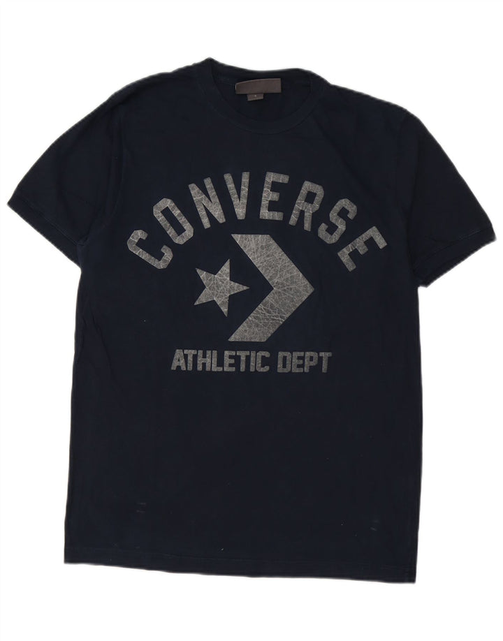 Converse T-Shirt Graphique Homme Petit Bleu Marine Coton