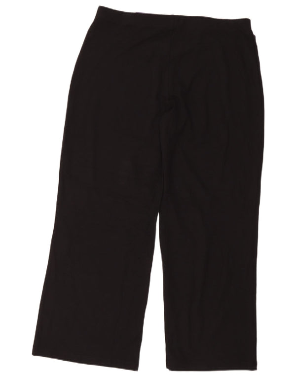 Marks & Spencer Pantalon court large pour femme UK 16 Large W34 L26 Noir