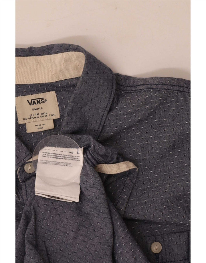 Vans Chemise à manches courtes coupe régulière pour homme en coton à pois bleu petit