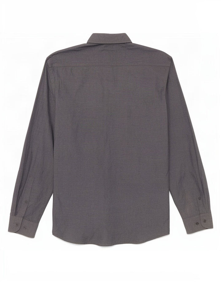 St. Bernard Chemise Homme Taille 39/40 15 1/2 Coton Gris Moyen