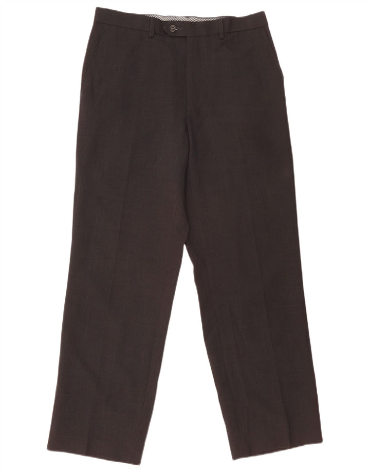 Marks & Spencer Pantalon de costume droit pour homme W34 L31 Noir