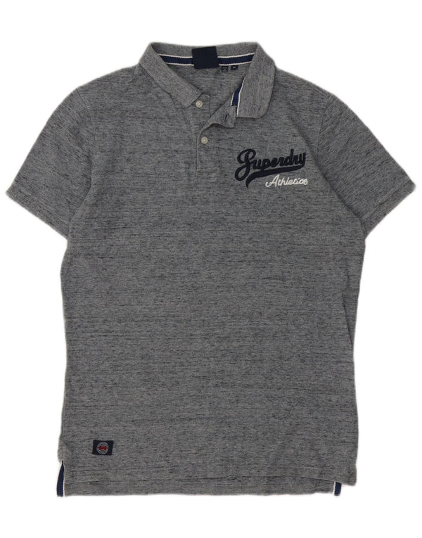 Superdry Polo Graphique Homme Gris Moyen Moucheté Coton