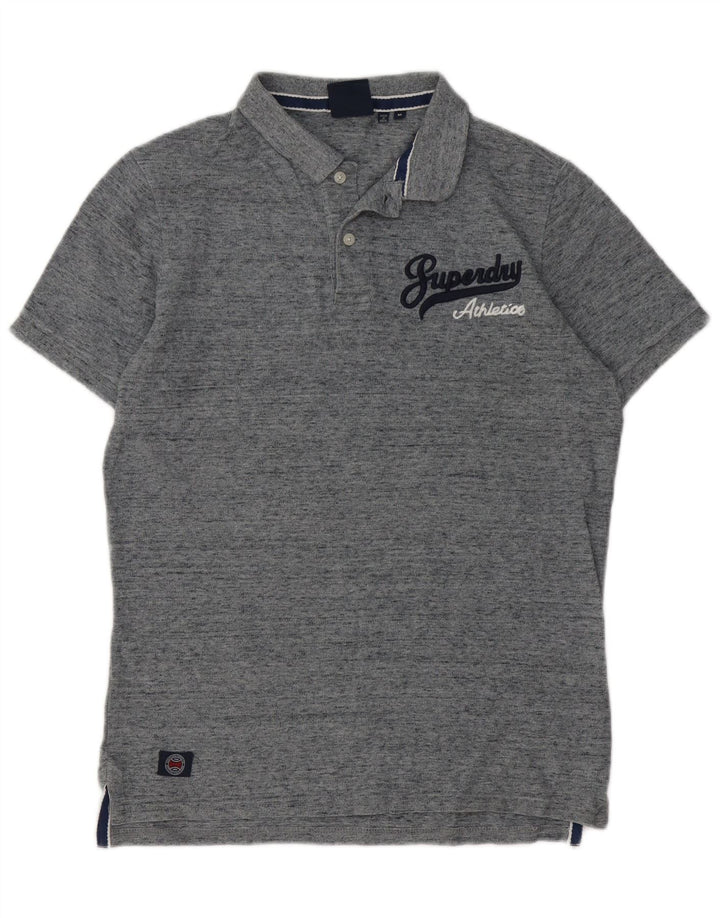 Superdry Polo Graphique Homme Gris Moyen Moucheté Coton