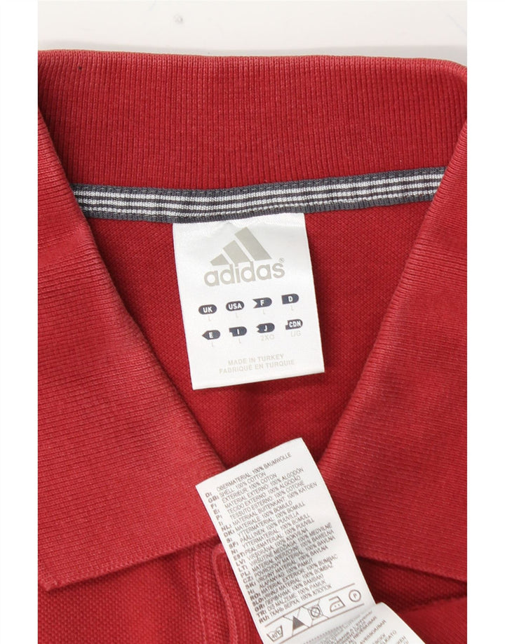 ADIDAS Polo Homme Grand Rouge Coton