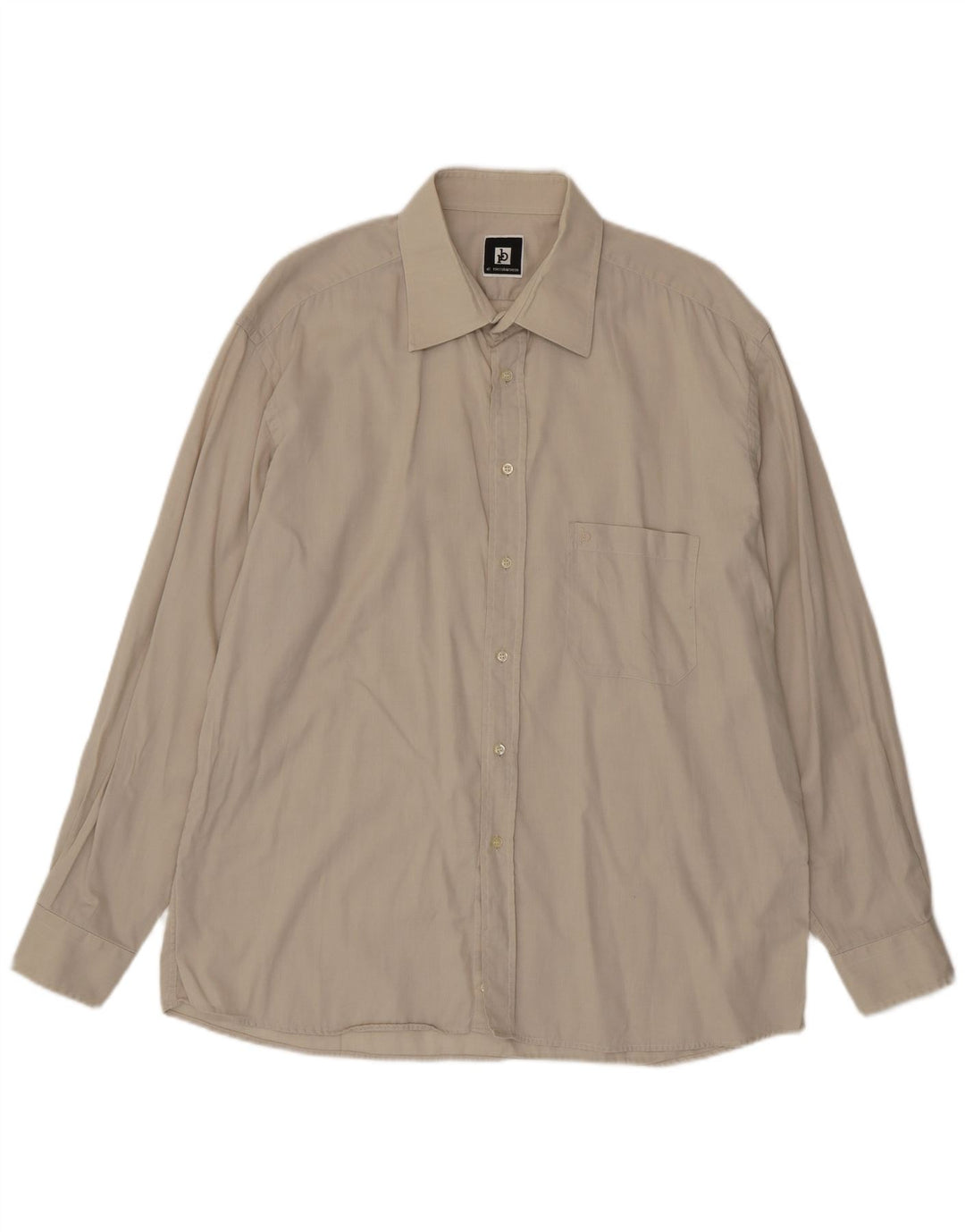 Roccobarocco Chemise Homme Taille 18 45 2XL Coton Beige