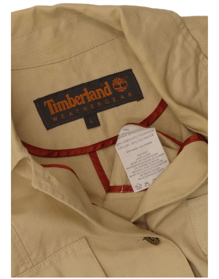 Timberland Veste utilitaire pour femme UK 14 Grand lin beige
