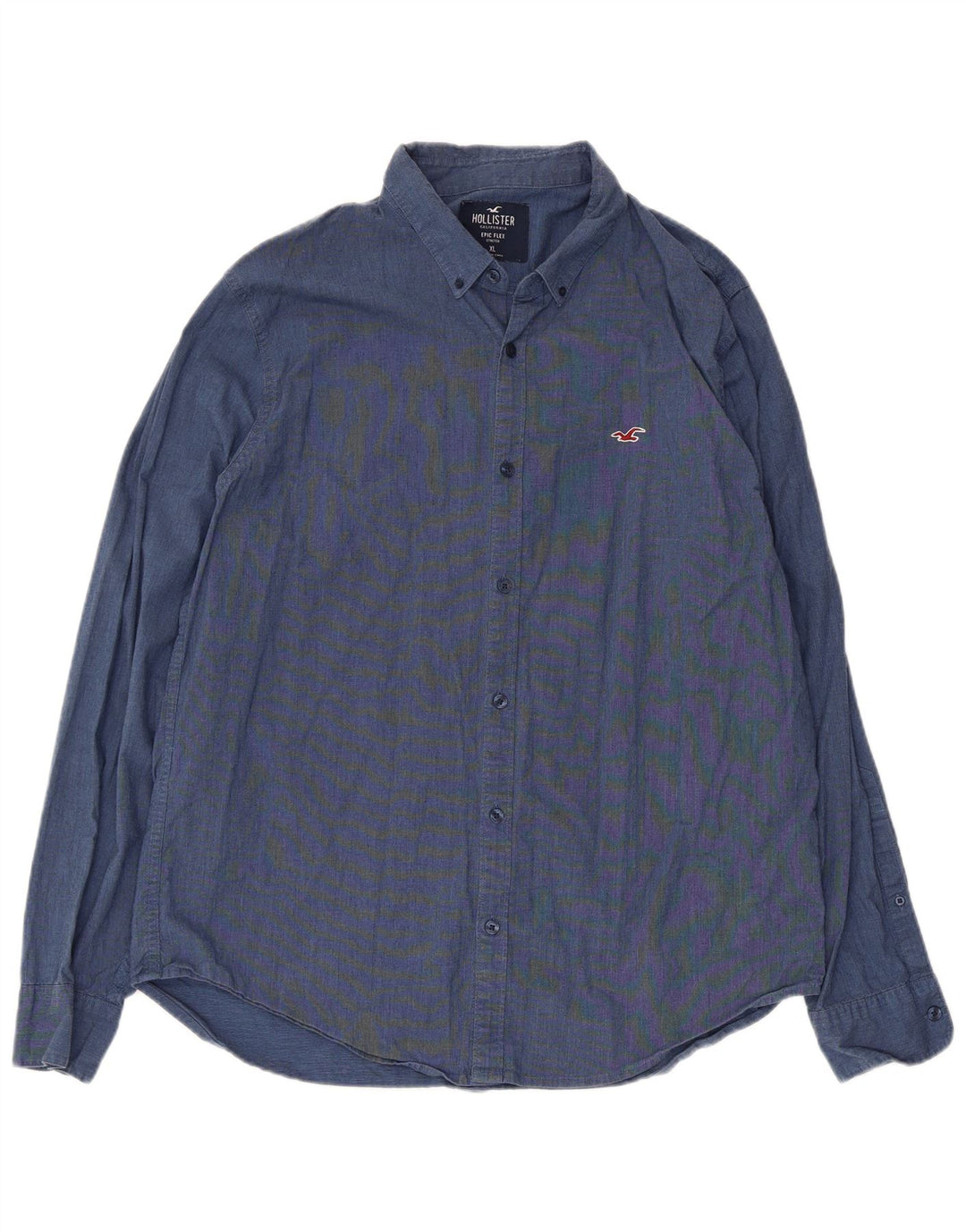 Hollister Chemise Homme XL Bleu Coton