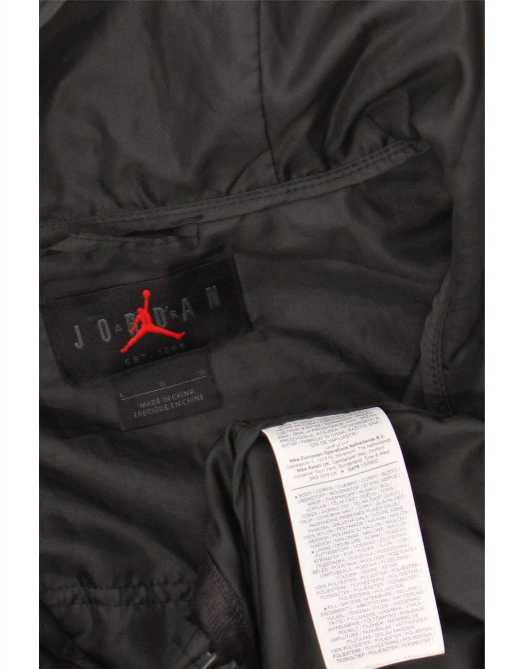 Jordan Veste de survêtement à capuche pour homme Grand nylon gris