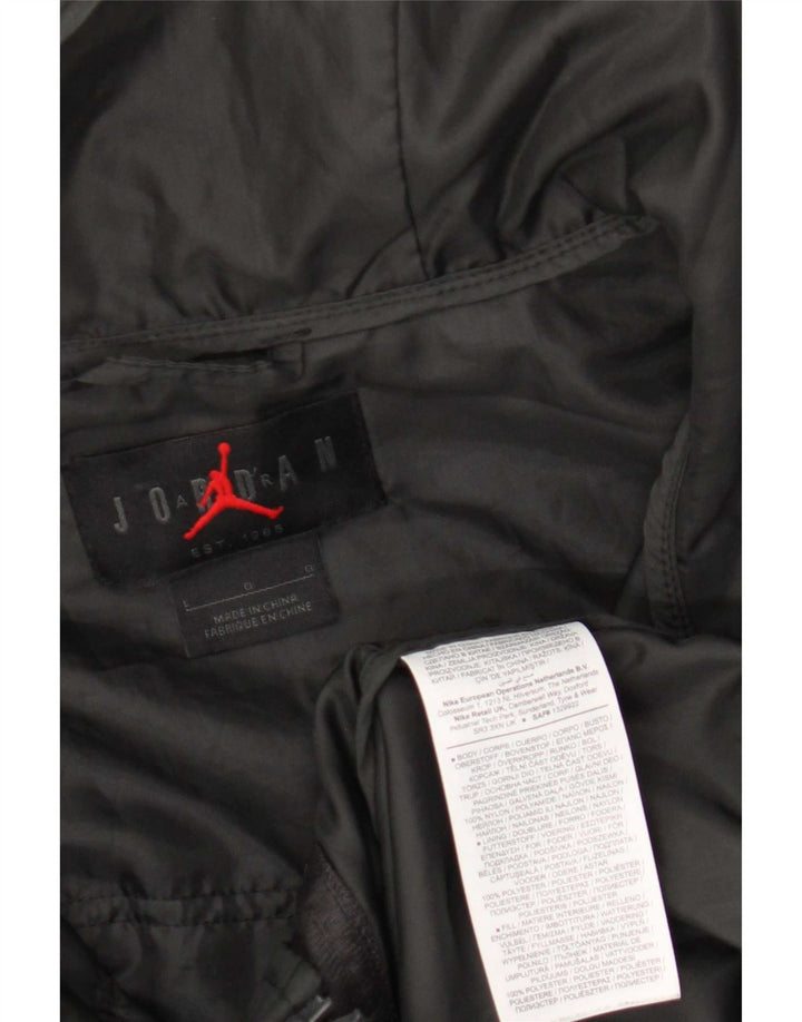 Jordan Veste de survêtement à capuche pour homme Grand nylon gris
