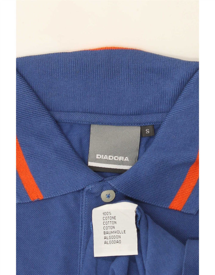 Diadora Polo Homme Petit Bleu Coton
