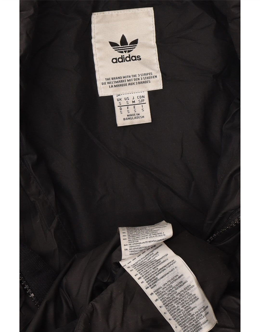 ADIDAS Gilet rembourré pour femme UK 10 Small Noir Polyester