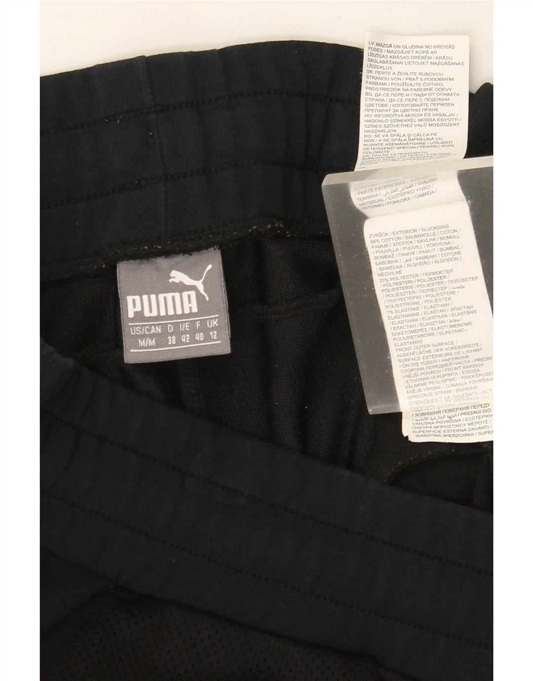 Puma Leggings Crop Graphic pour femme UK 12 Coton noir moyen