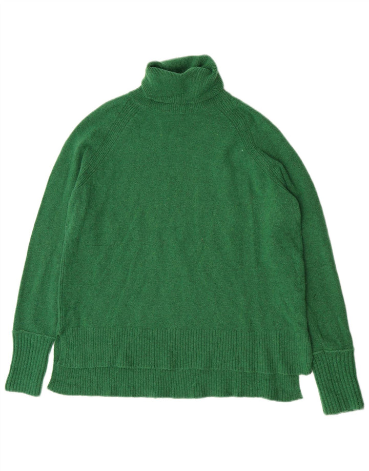 J. Crew Pull surdimensionné à col roulé pour femme UK 10 Petit nylon vert