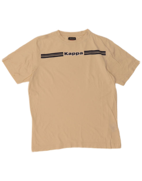 Kappa T-Shirt Graphique Homme Beige Moyen Coton