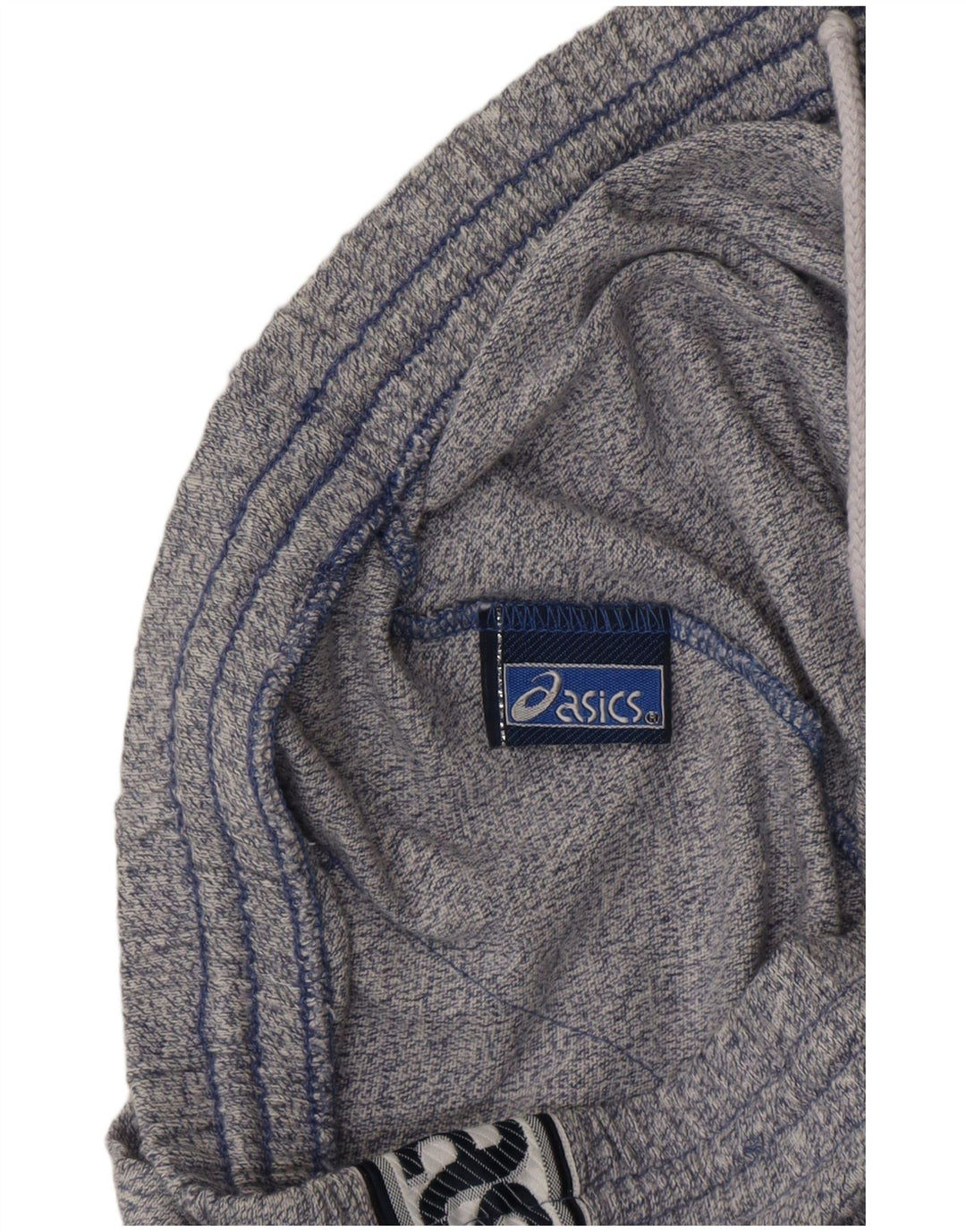 ASICS Pantalon de survêtement graphique pour homme en coton moucheté bleu marine moyen