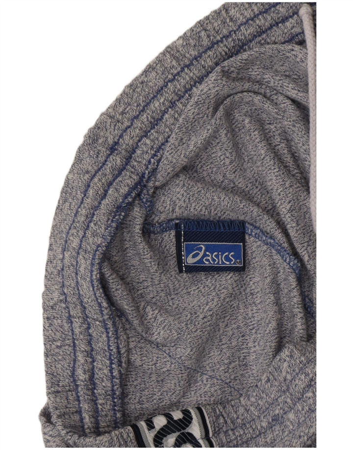 ASICS Pantalon de survêtement graphique pour homme en coton moucheté bleu marine moyen