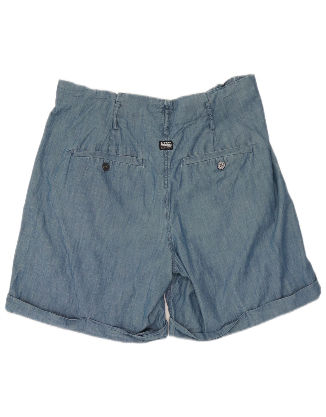 G-Star Short Chino Pegged Femme W30 Bleu Moyen Coton