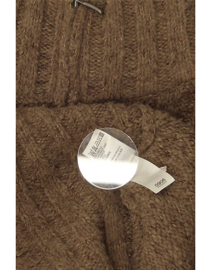 Marks & Spencer Pull Col Zippé Homme Acrylique Marron Moyen
