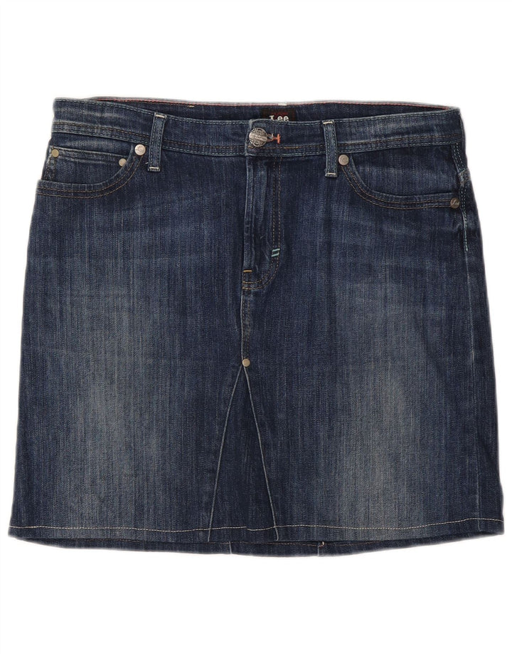 Lee Femme Como Mini Jupe En Jean W30 Bleu Moyen Coton