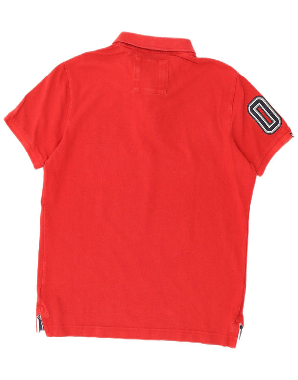 Superdry Polo Graphique Homme Large Rouge Coton