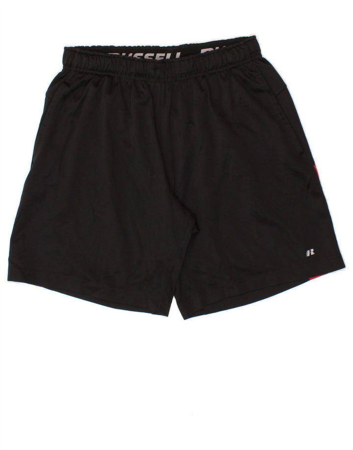 RUSSELL ATHLETIC Mens Sport Shorts Medium  Black Colourblock Polyester Vintage Russell Athletic and Second-Hand Russell Athletic from Messina Hembry 