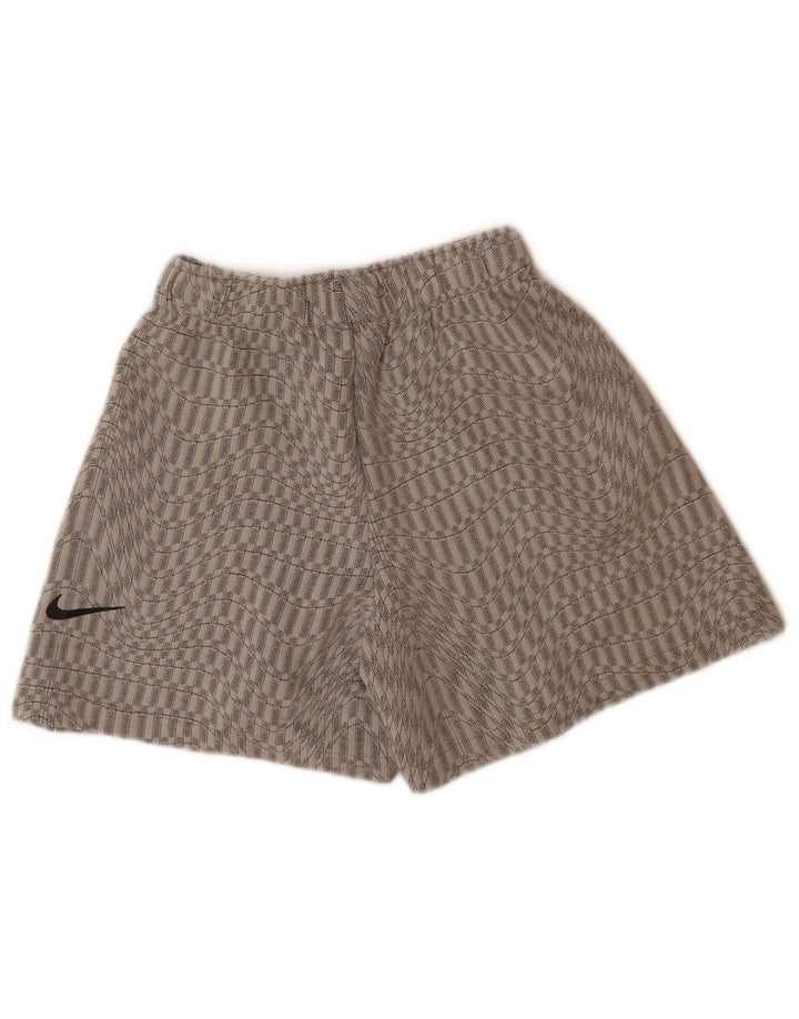 Nike Short de sport pour femme UK 6 XS Gris géométrique Polyester