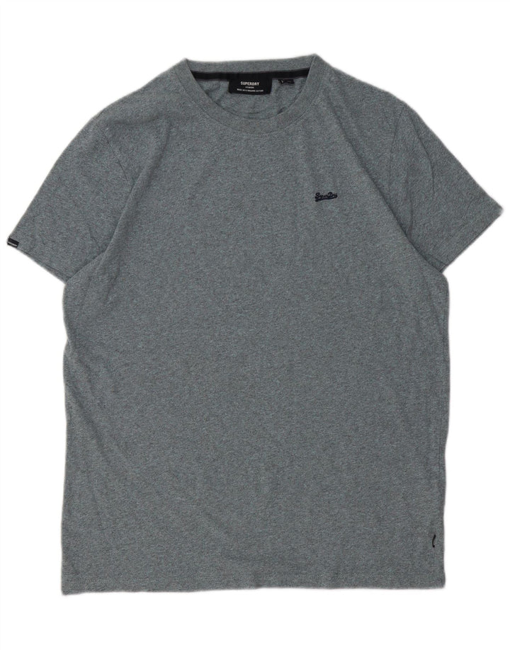 SUPERDRY T-Shirt Homme Top XL Gris Coton
