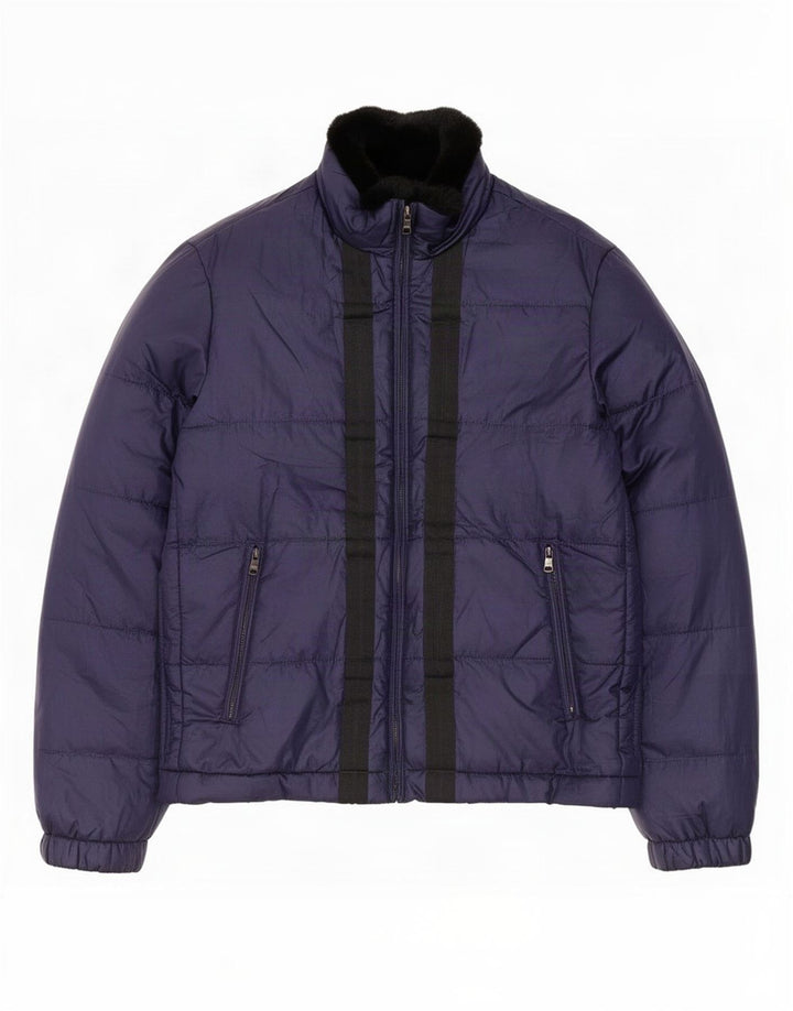 Hugo Boss Veste matelassée pour homme EU 48 Bleu marine moyen Polyester