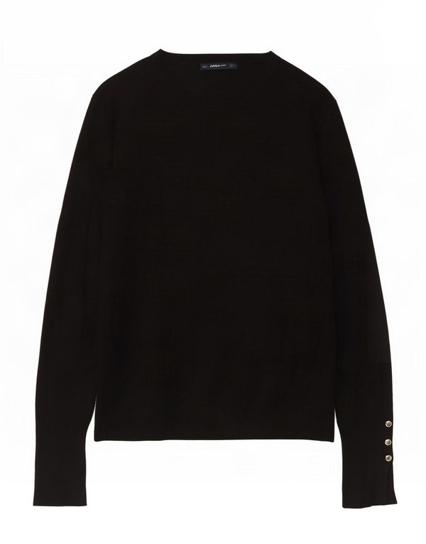 Zara Pull col bateau pour femme UK 14 Large Noir