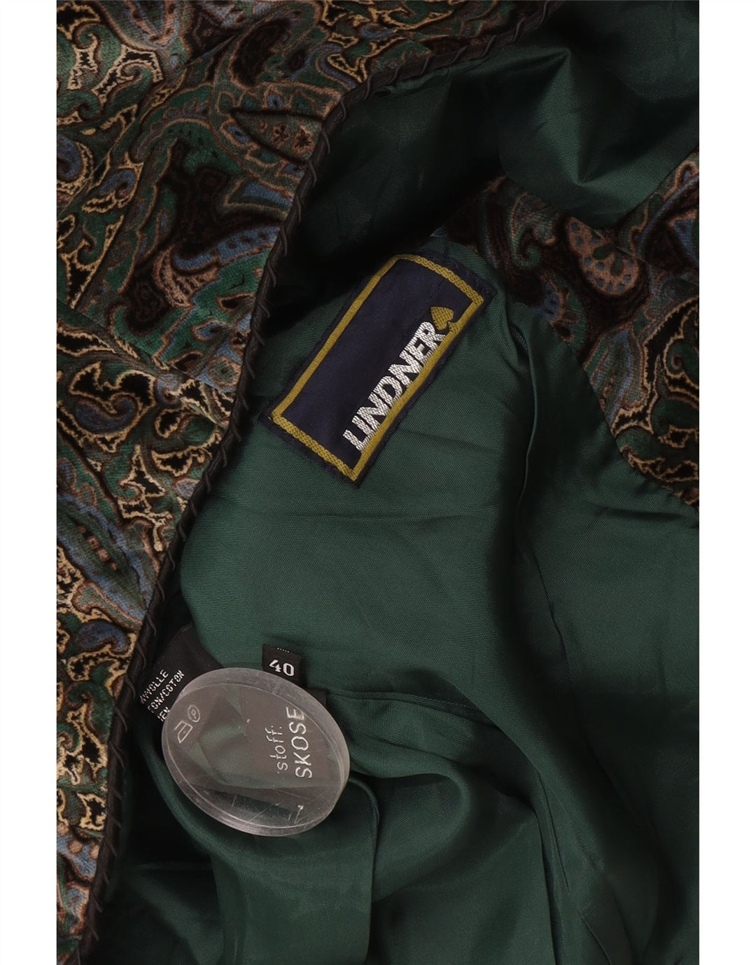 vintage Femme 5 Bouton Blazer Veste EU 40 Moyen Multicolore Paisley