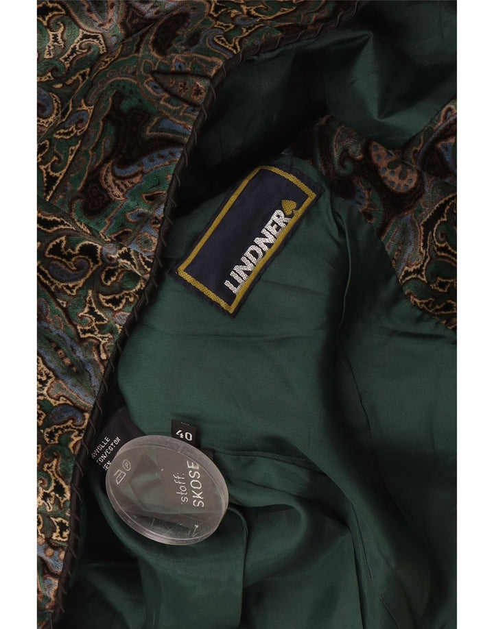 vintage Femme 5 Bouton Blazer Veste EU 40 Moyen Multicolore Paisley