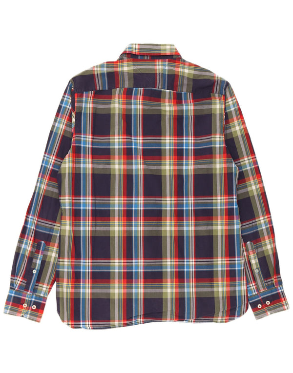 Tommy Hilfiger Chemise Regular Fit Homme Bleu Marine Moyen à Carreaux Coton