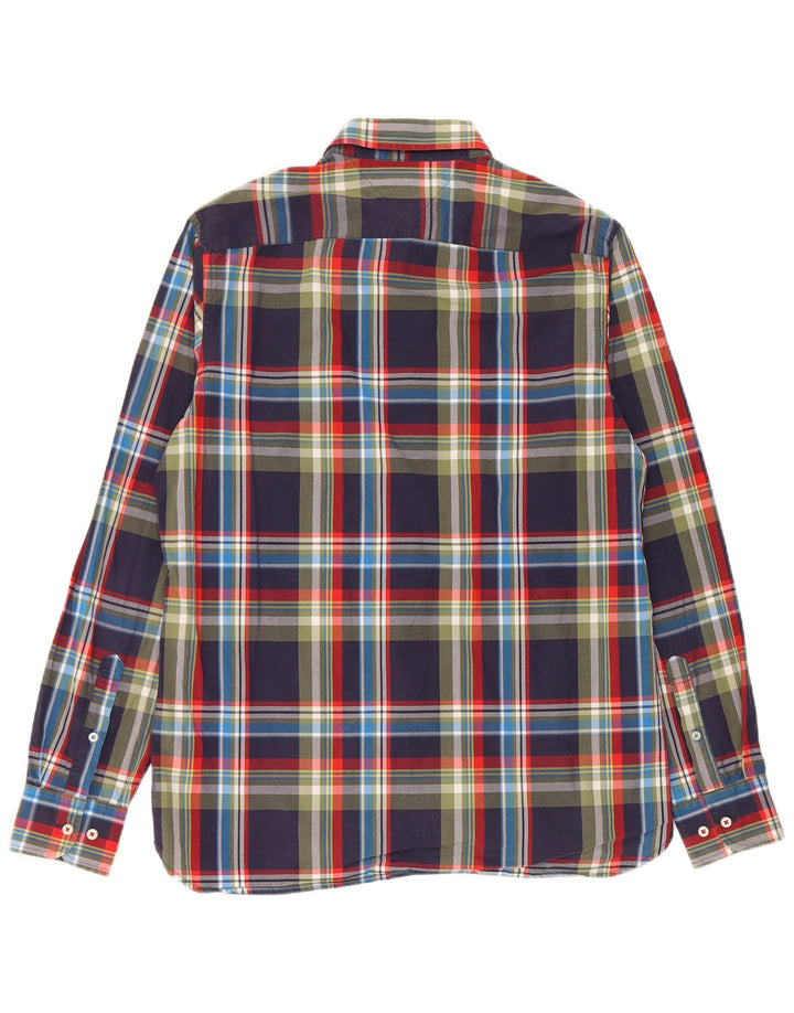 Tommy Hilfiger Chemise Regular Fit Homme Bleu Marine Moyen à Carreaux Coton