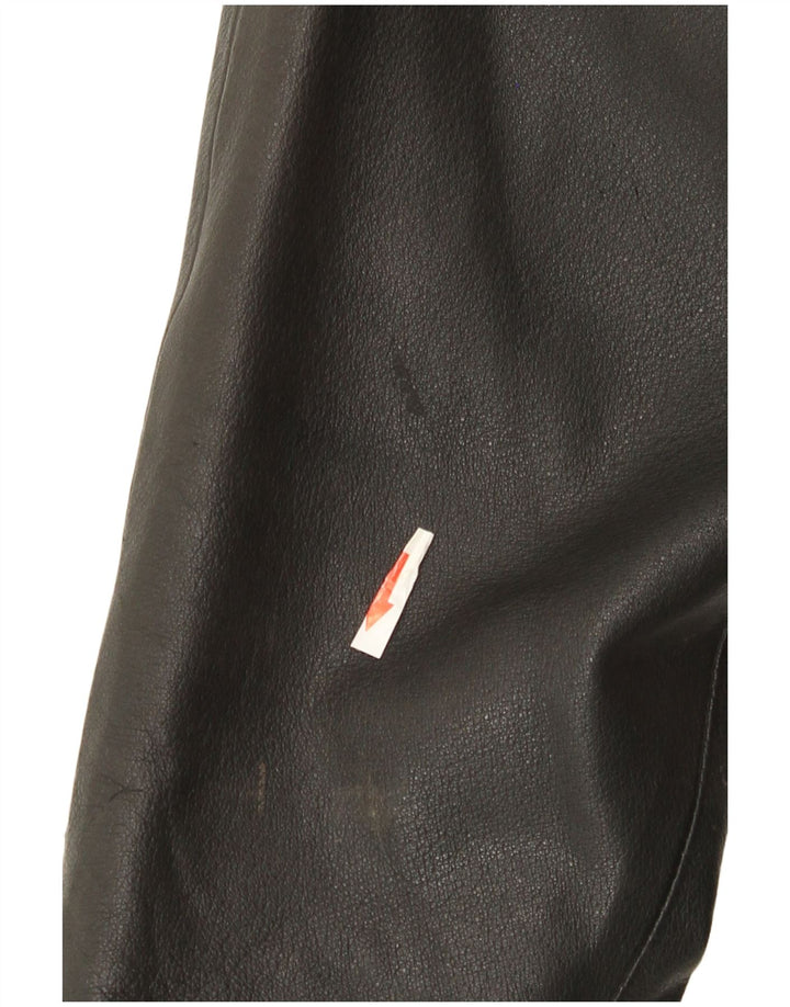 Veste en cuir surdimensionnée femme vintage IT 48 2XL Cuir noir