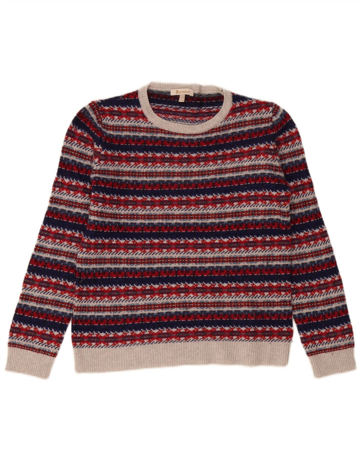 Barbour Pull ras du cou pour femme UK 12 Medium Multicolore