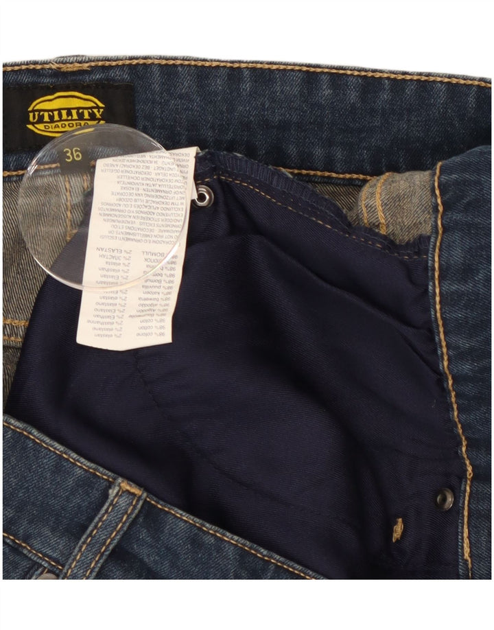 Diadora Hommes Cargo Denim Shorts W36 Grand Bleu Coton