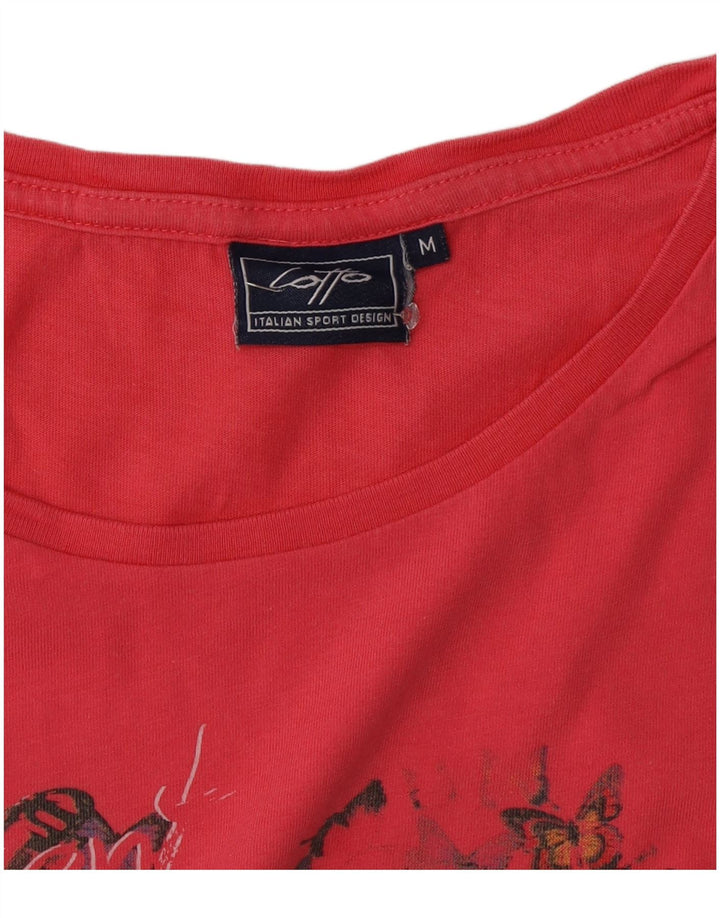 Lotto T-shirt graphique pour femme UK 12 Rose moyen