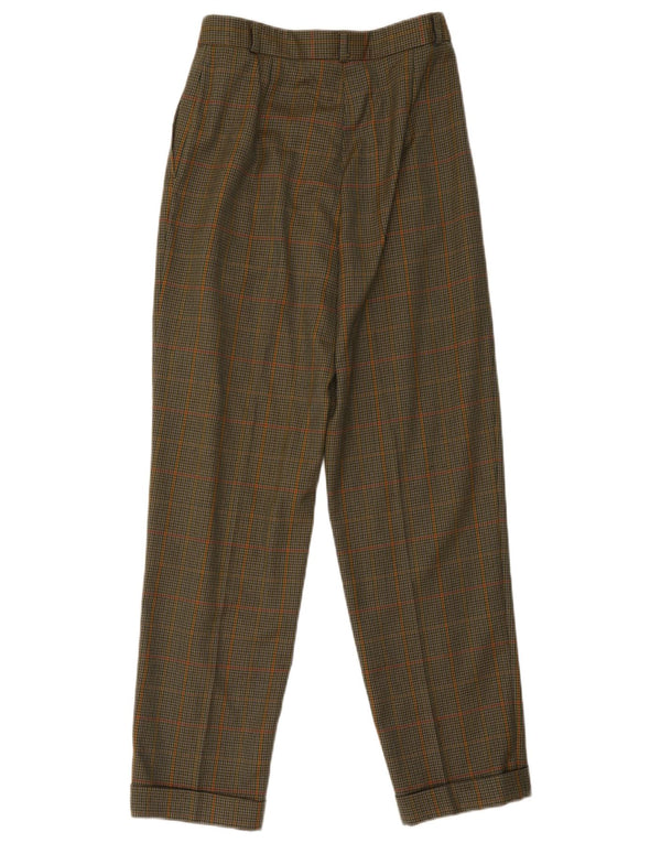 Pantalon de costume taille haute femme vintage EU 38 Moyen W30 L30 Vert