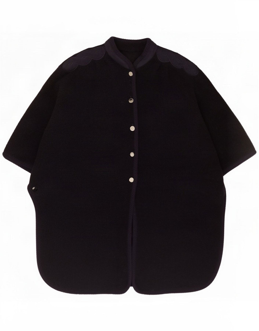Vintage Poncho Manteau Femme Taille Unique Bleu Marine