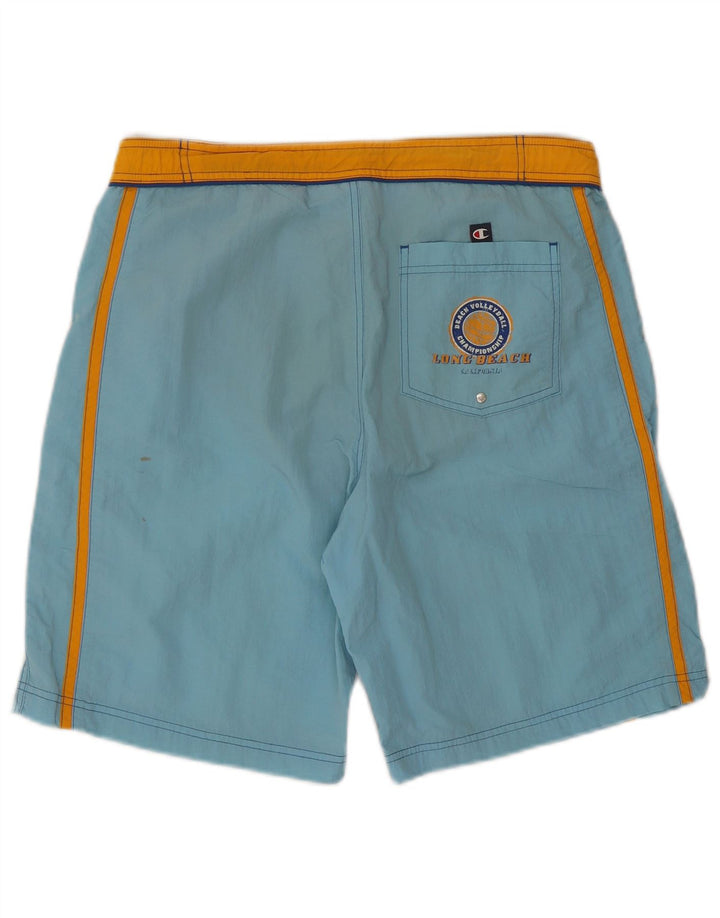Champion Short de Bain Homme Bleu Moyen Polyester Colorblock