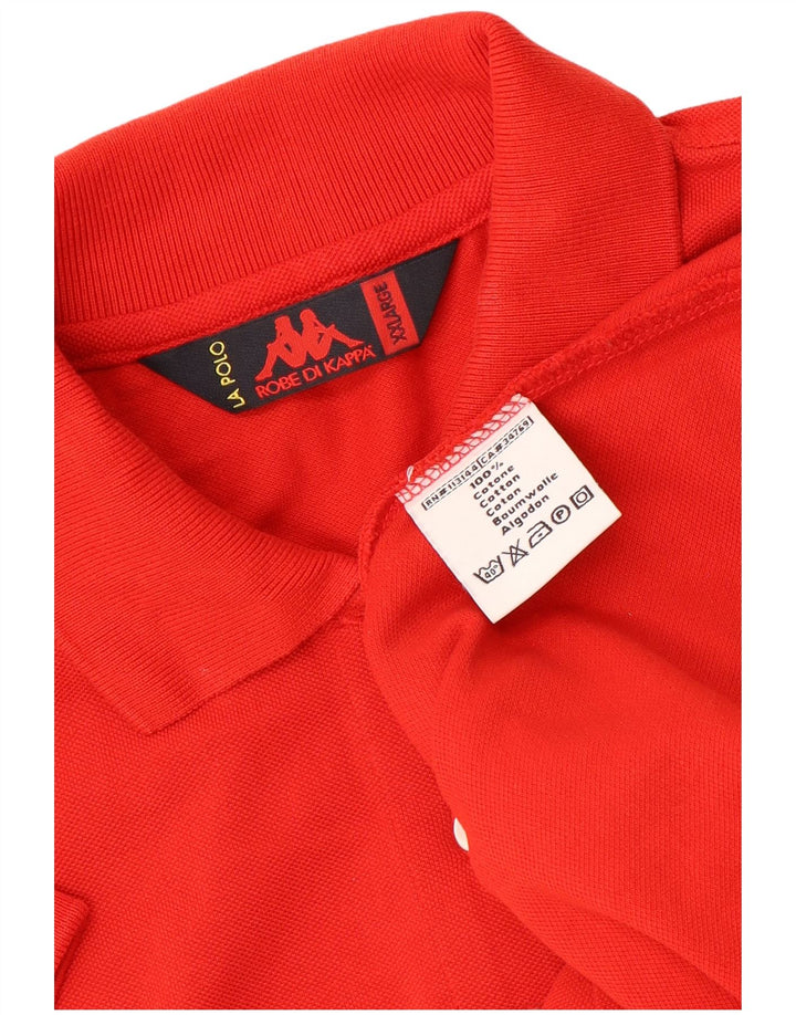 KAPPA Polo Femme UK 20 2XL Rouge Coton