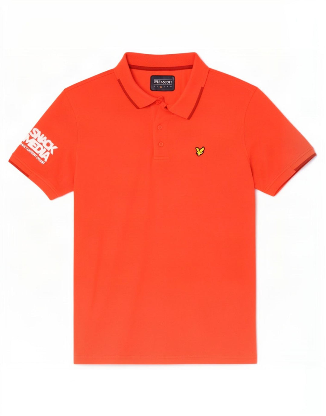 Lyle & Scott Polo Graphique Homme Rouge Moyen Polyester