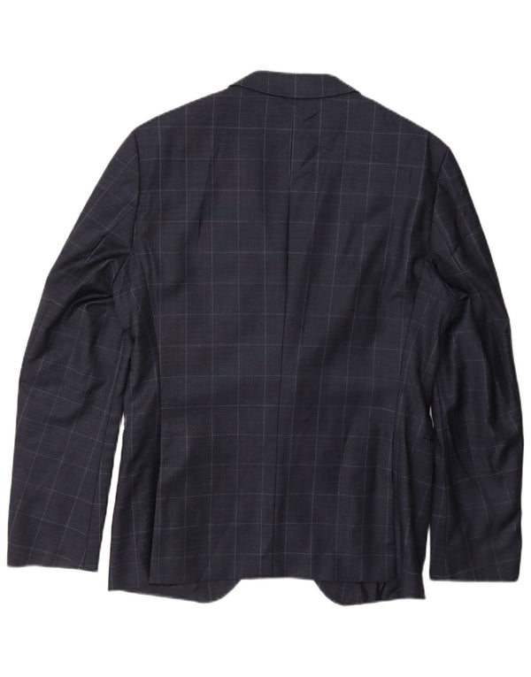 Hugo Boss Veste blazer à 2 boutons pour homme UK 50 Grand carreaux bleu marine