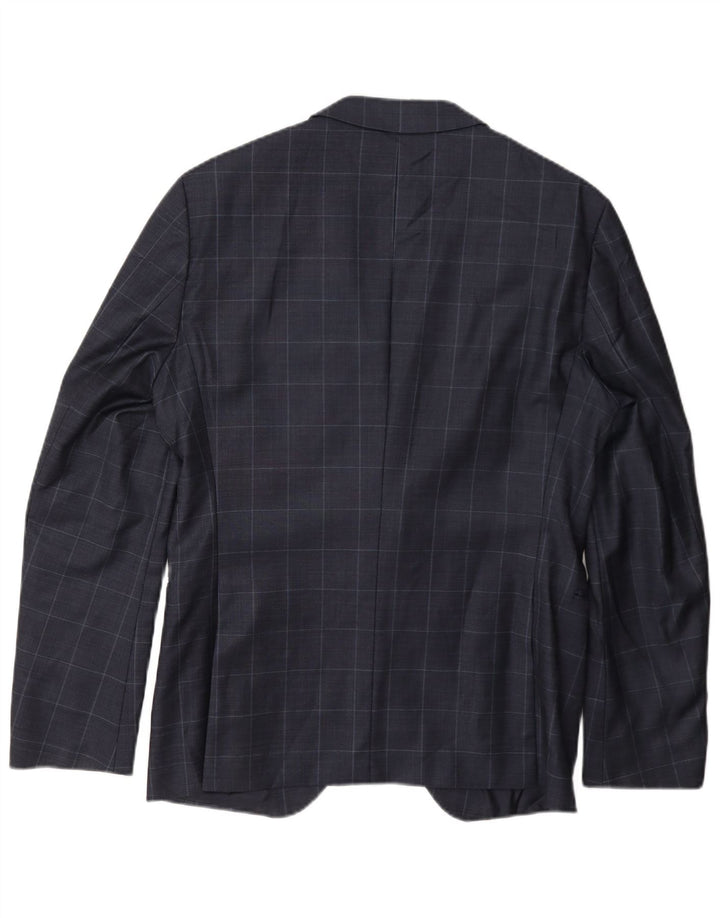 Hugo Boss Veste blazer à 2 boutons pour homme UK 50 Grand carreaux bleu marine