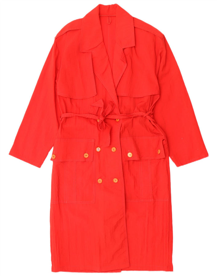 vintage Femme Trench Coat UK 14 Rouge Moyen